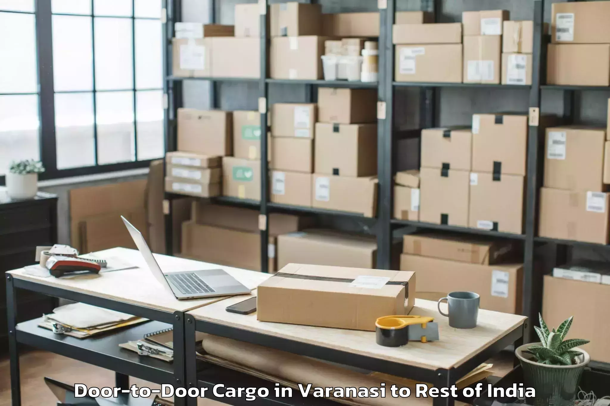 Affordable Varanasi to Shupiyan Door To Door Cargo